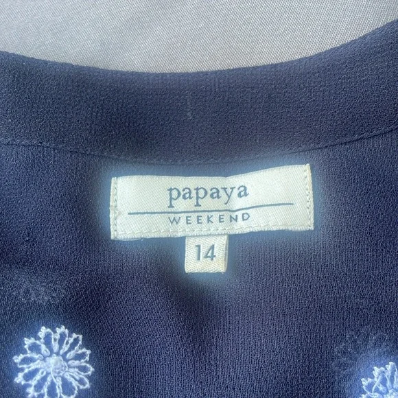 Papaya Sheer Smock Blouse - Picture 5 of 5